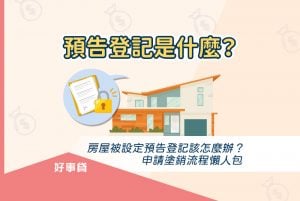 房屋一旦被設定預告登記，在貸款、買賣時都會受到影響，本篇文章將講解預告登記是什麼，與預告登記的塗銷方法、流程，協助讀者擺脫預告登記對不動產運用的限制。