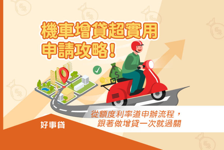 機車增貸是利用貸款中的機車，再申請一次新貸款的資金解決方案，本文將介紹機車增貸的額度、利率和條件限制，以及申請管道的選擇方式，幫助你順利解決資金需求！