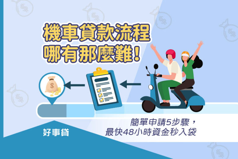 機車貸款流程哪有那麼難！簡單申請5步驟，最快48小時資金秒入袋