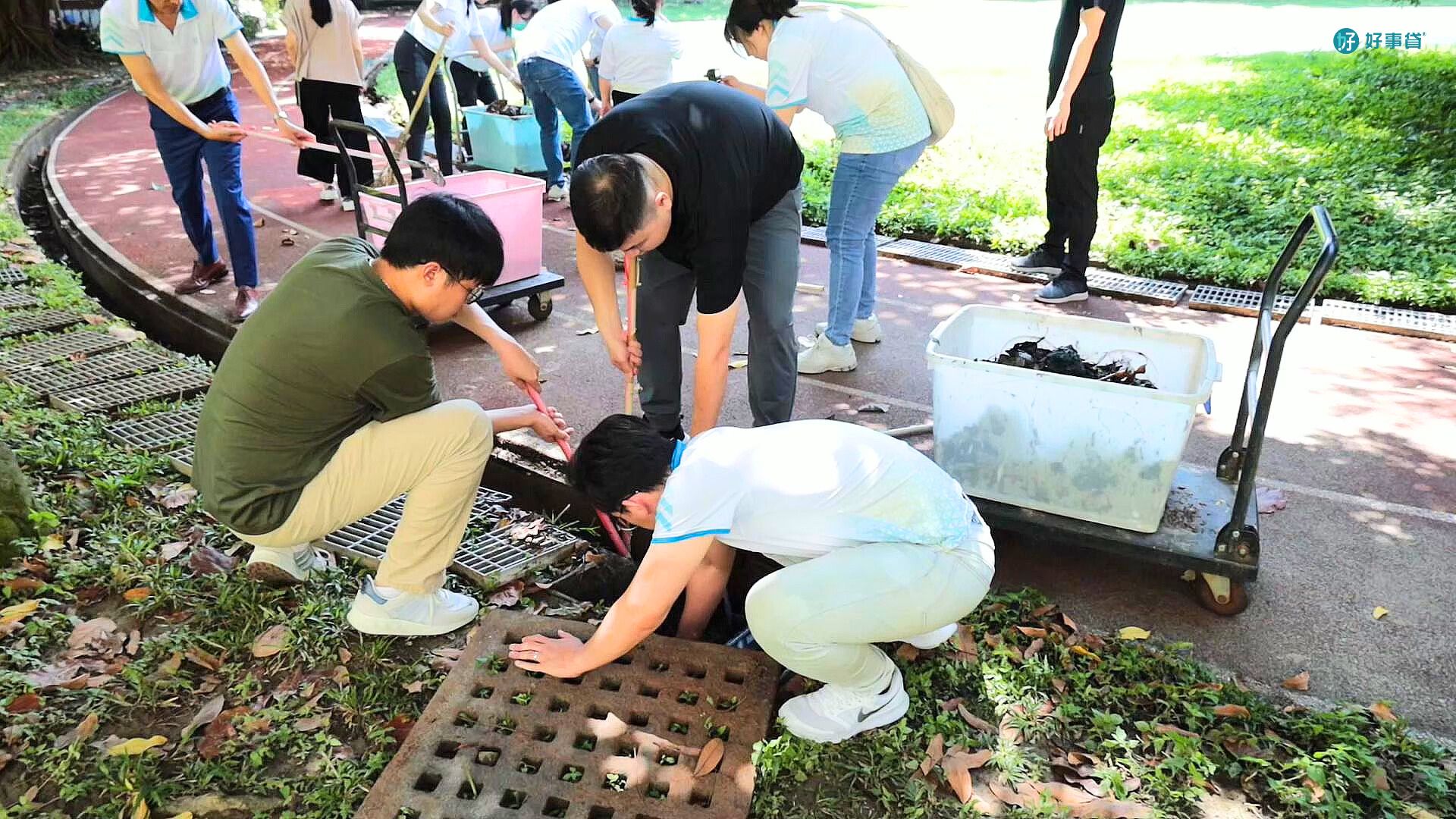 好事貸夥伴清掃光音育幼院，協力整理排水溝環境